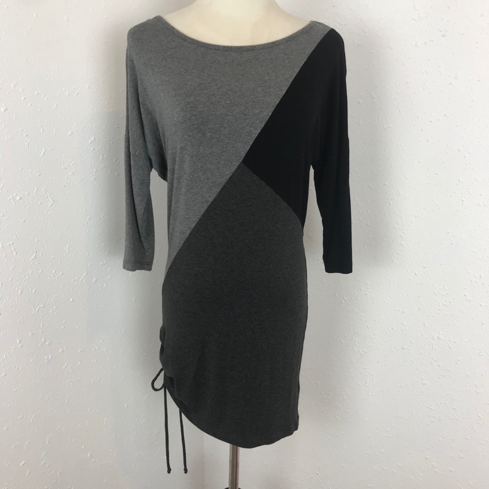 Cache Color Blocked Tunic Dress with Side Tie